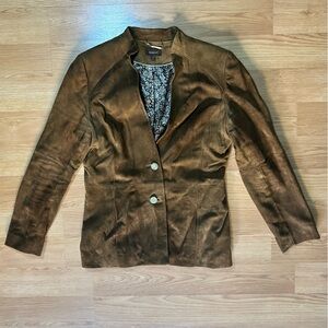 Tesori Brown Suede Blazer